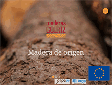 Tablet Screenshot of maderasgoiriz.com